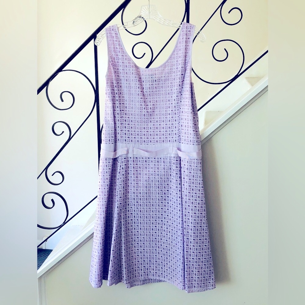 Lavender Lined Depache Mode Eyelet Dress